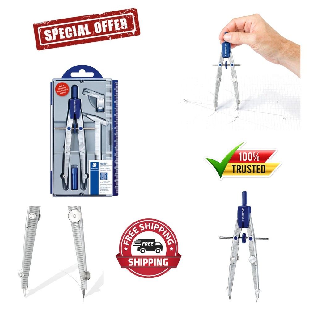 550 02 Noris School Compass Set: Universal Adapter & Eco-Friendly Design
