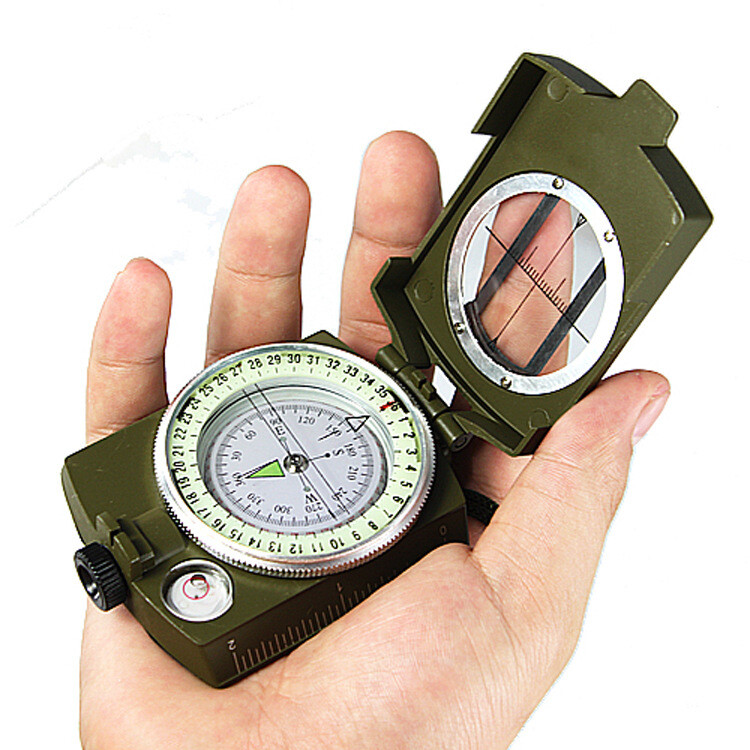 Professional Military Army Geology Outdoor Use Pocket Prismatic Compass Pouch