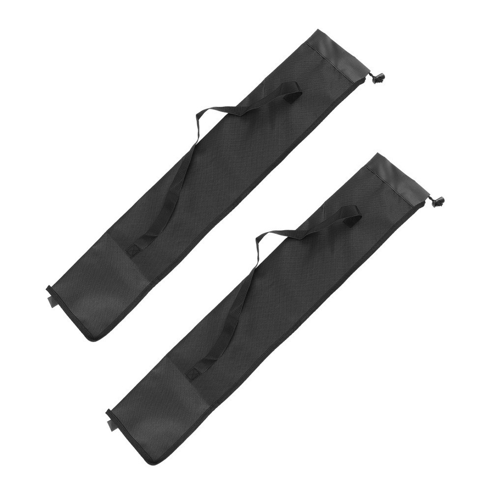 2Pcs Alpenstock Bag in Black Oxford Cloth for Trekking Pole Storage and Carrying