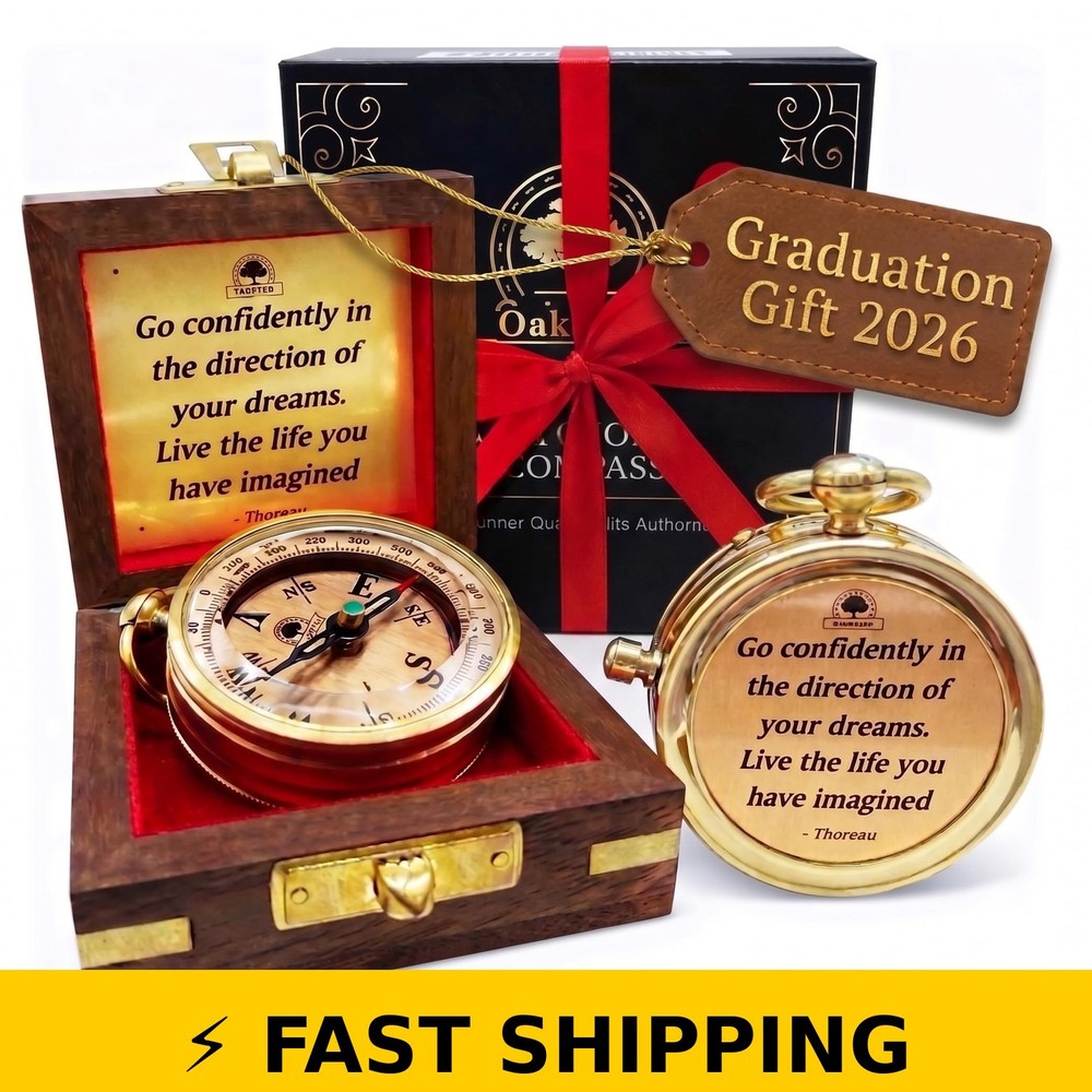 OakiWay Dream Chaser Compass – Inspirational Gift for Graduation