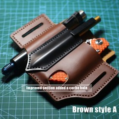 PU Leather man Sheath Multitool With Pen Holder Sheath EDC Pocket Organizer