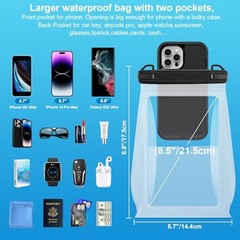 Large Waterproof Phone Pouch Floating, Waterproof Phone Case for iPhone 15 14