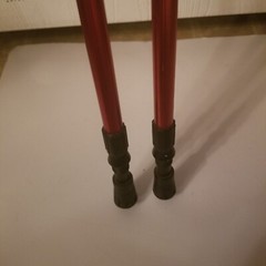 Sportline Total Fitness Performance Alluminum Walking Poles XC550 Red Adjustable
