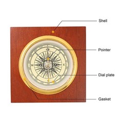 Antique Style Wooden Compass Precision Navigation Tool for Outdoor Enthusiasts