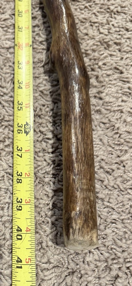 Hand Carved Hiking Stick Trekking Walking Cane Staff Folk Art Approx. 41.5”