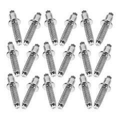 18Pcs Tungsten Steel Trekking Pole Tips Replacement Set Durable Metal Silver