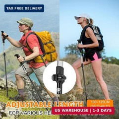 Travel Folding Trekking Hiking Pole with Carrying Case,Collapsible Cane Adjustab