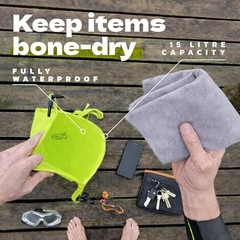 Swim Buoy for Open Water with Dry Bag 15L – Fully Waterproof Swim Chartreuse