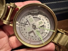 Vintage Lensatic Compass Liquid Filled Military Style Works