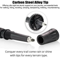 Pair Trekking Hiking Poles Walking Sticks Anti-Shock Collapsible Alpenstock Grip