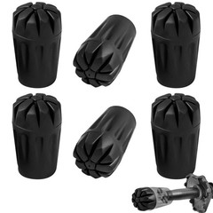 6 Pack Hiking Walking Sticks Rubber Tips Replacement Tips Protectors For Trekkin
