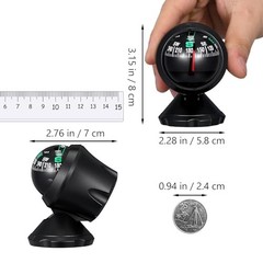 Adjustable Car Compass with Stick-On Base | Universal Dashboard Navigation