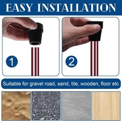 4pcs Rubber Buffer for Hiking Poles 19mm Walking Stick Rubber Tips Crutches Rubber…
