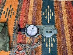 Cammenga Model 27 US Military Phosphorescent Lensatic Compass Tested W Pouch