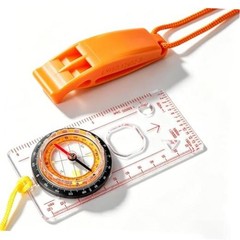 Navigation Compass & Whistle Kit – Essential Gear for Orienteering, Camping, B