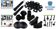 12-Piece Heavy-Duty Rubber Trekking Pole Tips & Accessories Set for Hiking & …