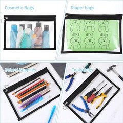 30 Pack Clear Zipper Pouches, PVC Waterproof Envelopes Folder Makeup Bags