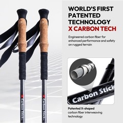 MX-4 X Carbon Tech Carbon Fiber Trekking Poles Strength and Durability