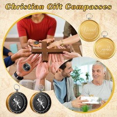 Relaxweex 36 Pcs Father’s Day Christian Gifts Bulk, Engraved Bible Gold