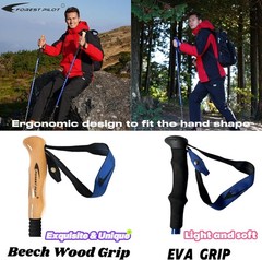 Lightweight 7075 Aluminum Trekking Poles with Flip Lock – Pair of 2