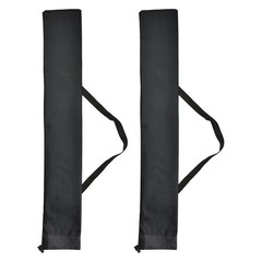 2Pcs Alpenstock Bag in Black Oxford Cloth for Trekking Pole Storage and Carrying