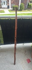 Wood Walking Stick Hiking Staff Brown for Dirt & Gravel Unisex Adults