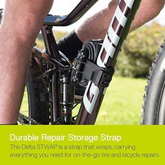 Bike Frame Carrier Utility Strap for Tools and Inner Tubes, Stwap by Black
