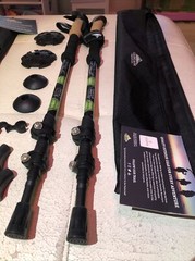 PAIR (x 2)! Cascade Mountain Tech Trekking Poles -Carbon Fiber Walking- NEW!!