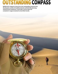 Compass Golden Heirloom Quality Scout Gift for Hiking Camping Navigation Explore