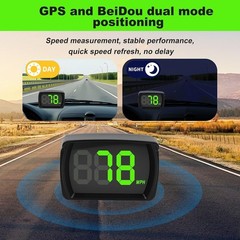 Velocimetro digital GPS para auto MPH HUD universal con pantalla LED grande