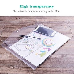 Clear Document Folders Filing Envelopes Waterproof Plastic 5 Transparent