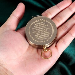 Stocking Stuffers for Teen Boys to My Son Compass Gift from Dad Mom Engraved