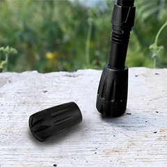 Black Rubber Diamond Trekking Pole Tip Protectors, Hiking Pole Replacement