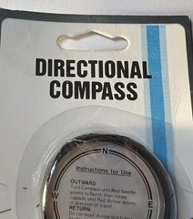 Liquid Filled Pocket Directional Compass with Plastic Case & Arrow Dial