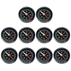 40mm Mini Compass [10PCS] – Pocket Oil Filled Small Compass Bulk – [Black]