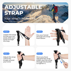 Trekking Poles for Hiking – Collapsible Lightweight 7075 Aluminum Hiking Sticks,