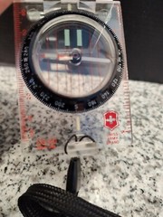 Original Military Field Compass w/Mirror & Strap Vintage Swiss Army DS40 Compass