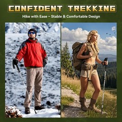 Single Collapsible Trekking Pole – Lightweight Aluminum Hiking Stick for Men,…