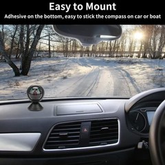 Dash Car Compass Precisely Auto Adjustable Boat Compass for Car Marine Boat Ship