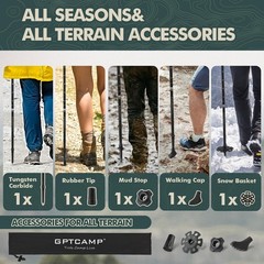 Hiking Stick,1PC Trekking Pole Collapsible Hiking Pole,Lightweight Folding