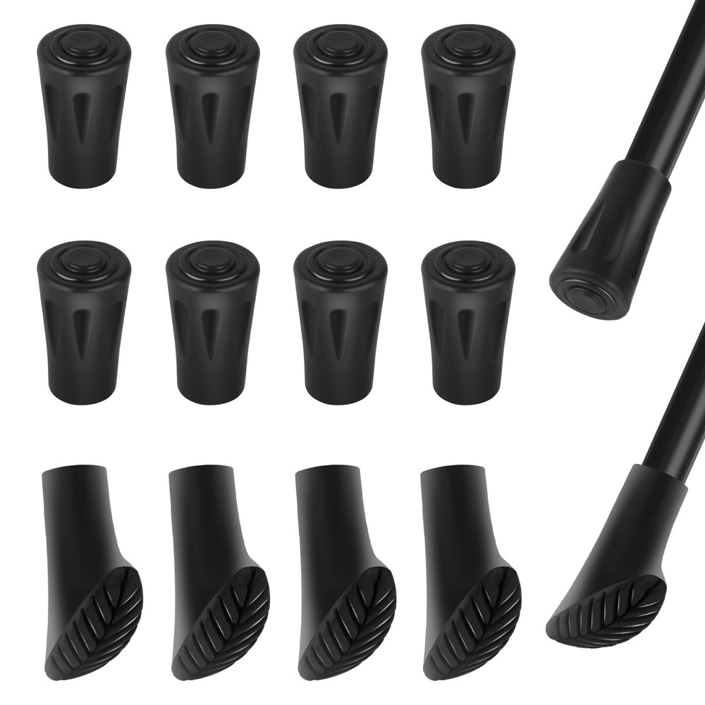 12 Pack Nordic Walking Poles Rubber Buffer, Non Slip Hiking Poles Rubber Puff…