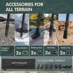 GPTCAMP Walking Sticks Collapsible Hiking Poles Lightweight Trekking Poles Made