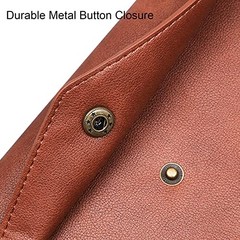 1 Piece PU Leather File Folders A4 Document Holder File Envelope Brown