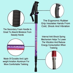 2 Pack of Adjustable Anti-Shock Hiking Poles – Comfort and Stability Assured