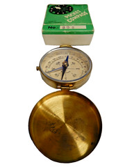 Vintage Pocket Compass Unbreakable Glass Made in Western Germany Box No. 808