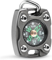 Elegant Titanium Compass Necklace – Handheld & Glow-in-the-Dark Inspired Design