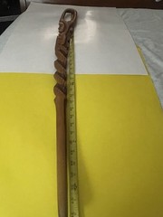 African Hand Carved Walking Stick 38 1/2 Inches Tall