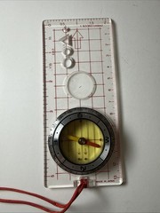 Orienteering Compass Olcom Fs-14 With Lanyard Made In Japan