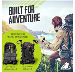 TrailBuddy Trekking Poles – Adjustable Hiking for Snowshoe & Backpacking Gear