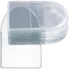 50 Pcs 2.4 x 2.4 inches Single Pocket Coin Sleeves Collector 2.4 Inches Round